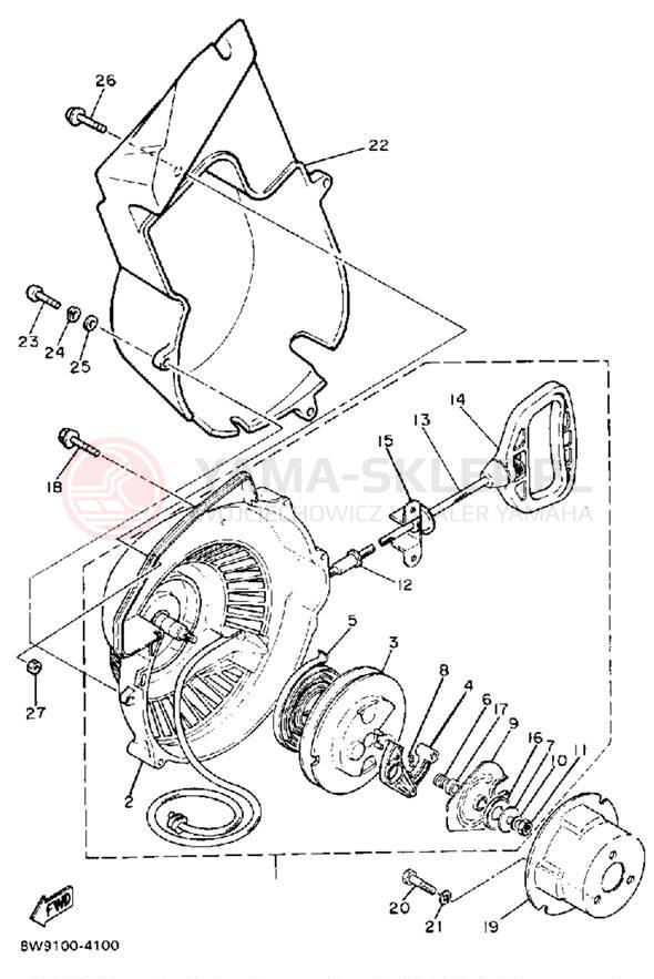 Schemat "rozrusznik" do Yamaha ENTICER 340 ET340L