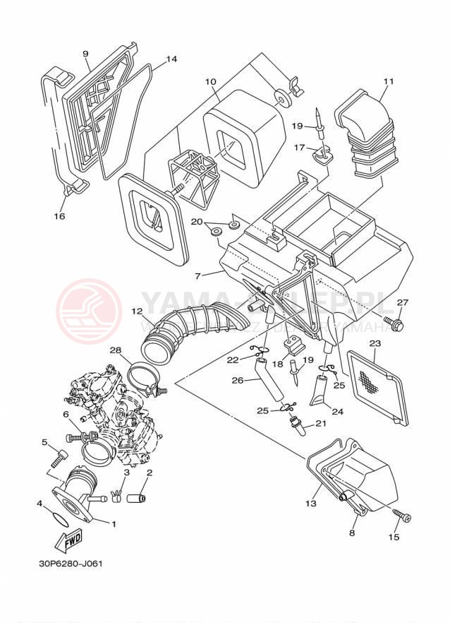 Schemat "Wtrysk paliwa" do Yamaha TTR125LE TTR125LEF