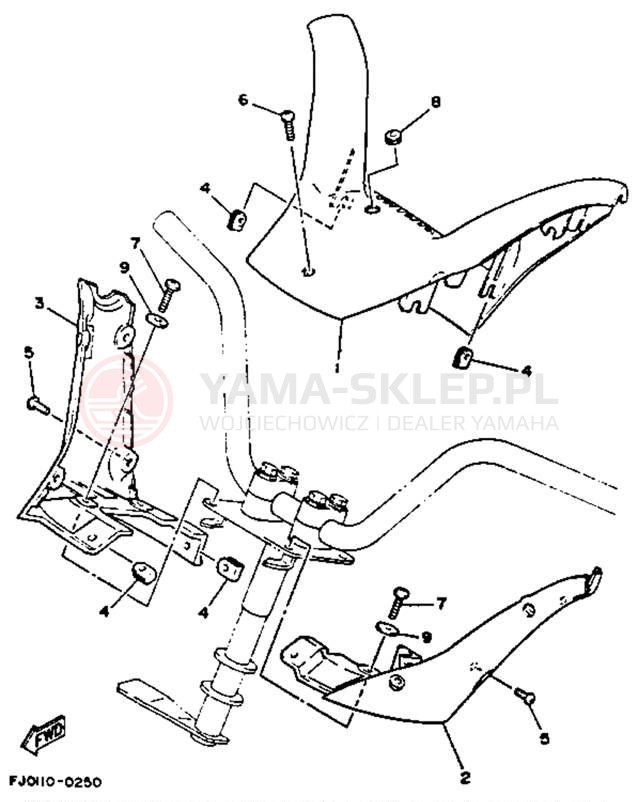 Schemat "Półki zawieszenia" do Yamaha WAVE RUNNER III WRA650RA