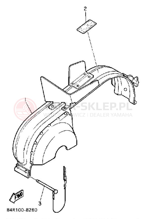 Schemat "GUARD - LUGGAGE BOX" do Yamaha VK540 VK540ER