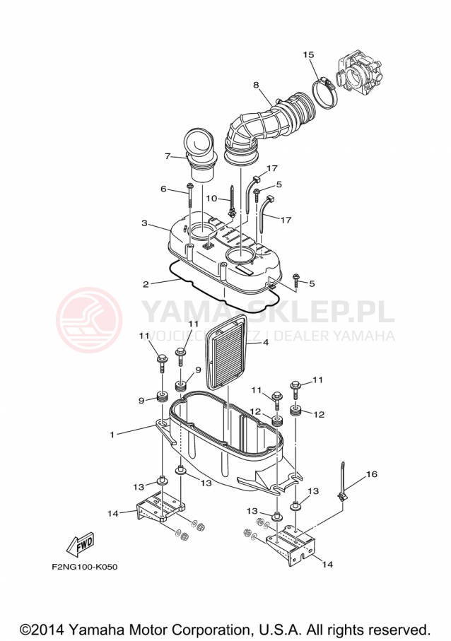 Schemat "Wtrysk paliwa" do Yamaha WAVERUNNER V1 VX1100EP