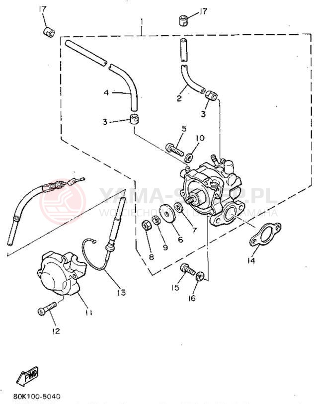 Schemat "Pompa olejowa" do Yamaha VENTURE XL VT480V