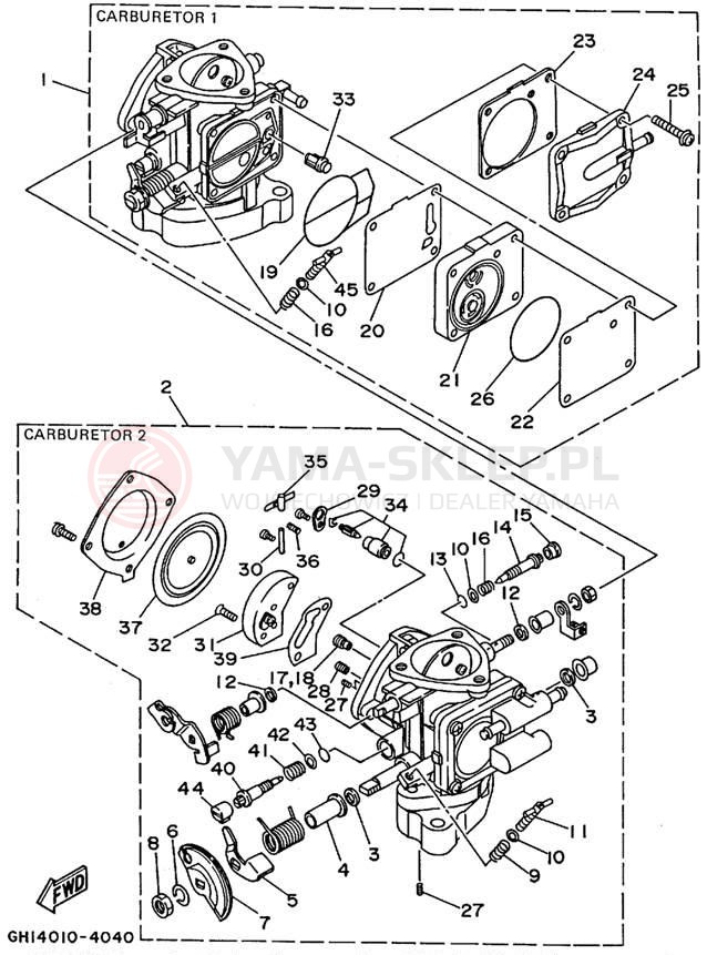 Schemat "Gaźnik" do Yamaha RA700AT