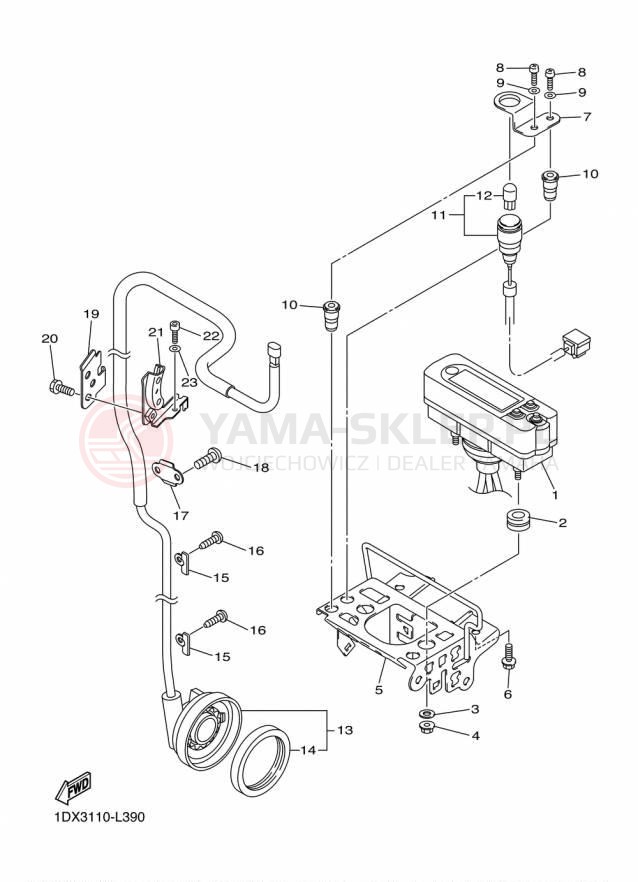 Schemat "licznik" do Yamaha WR450F WR450FF
