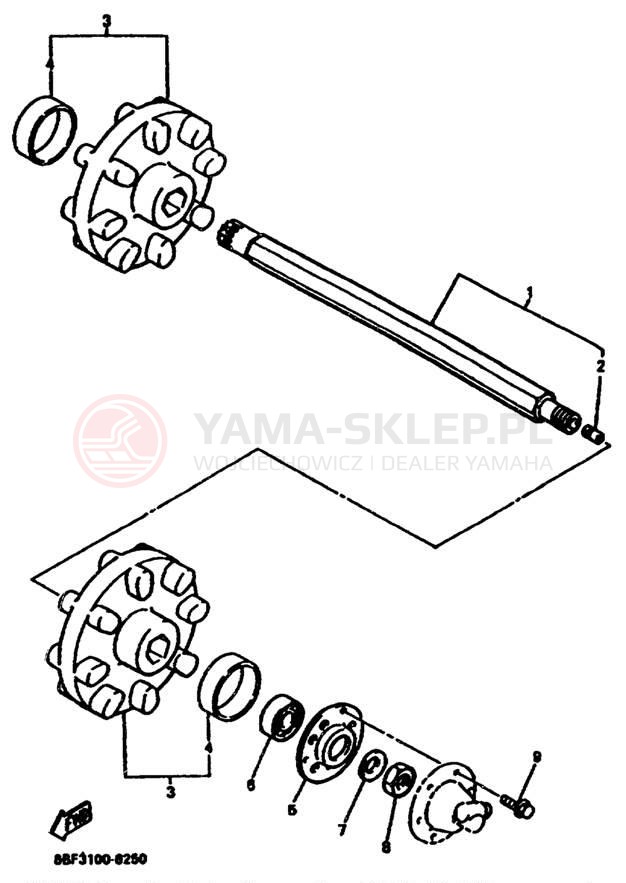 Schemat "Układ napędowy" do Yamaha PHAZER SS PZ480B