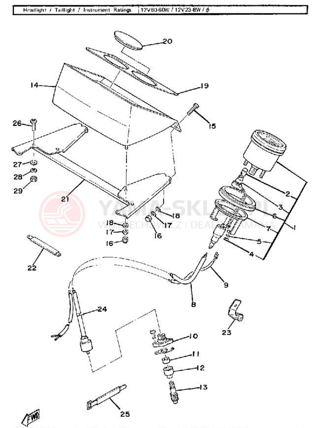 Schemat "licznik" do Yamaha ET340C