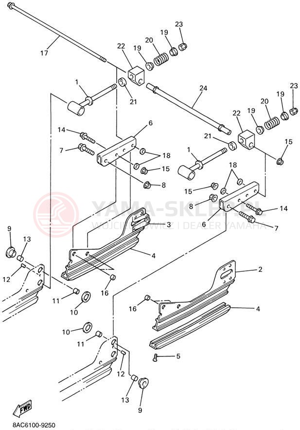 Schemat "TRACK SUSPENSION" do Yamaha VK540 III VK540ED