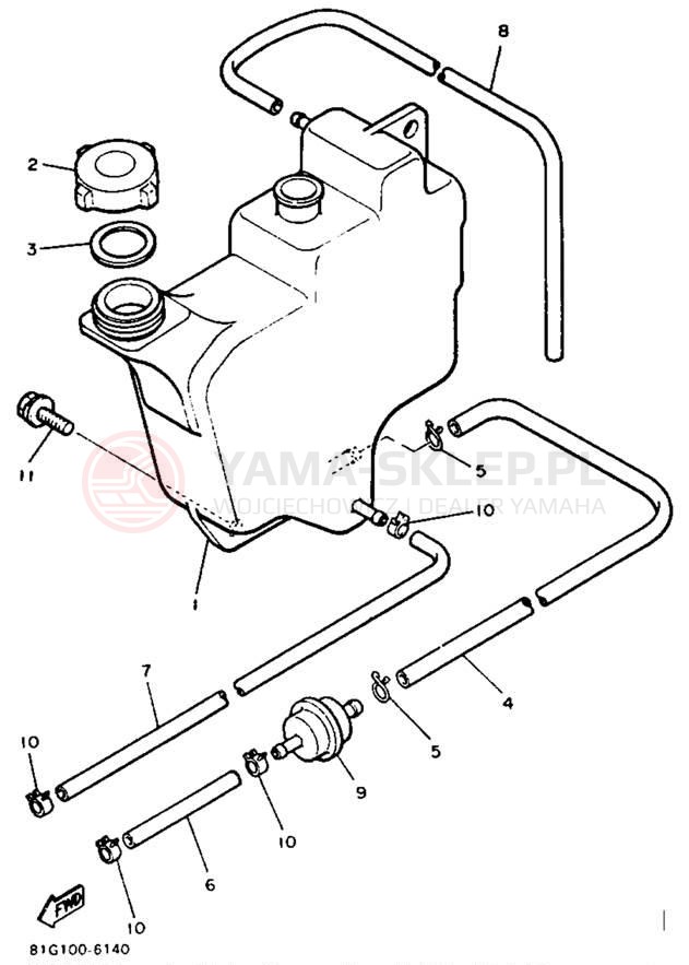 Schemat "Miska olejowa" do Yamaha XLV XL540N