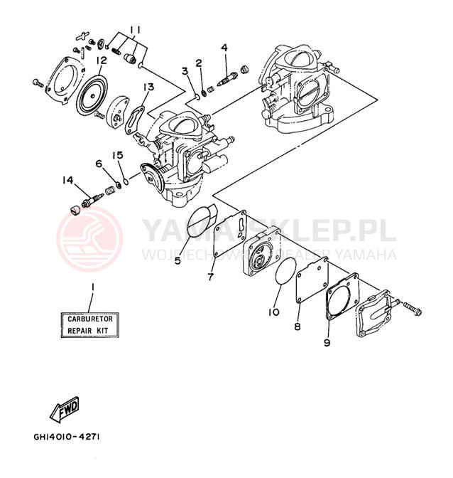 Schemat "Zestaw naprawczy" do Yamaha SUPER JET SJ700AV