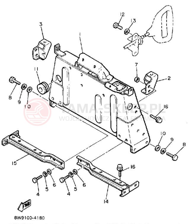 Schemat "STEERING GATE" do Yamaha ENTICER 340 ET340L