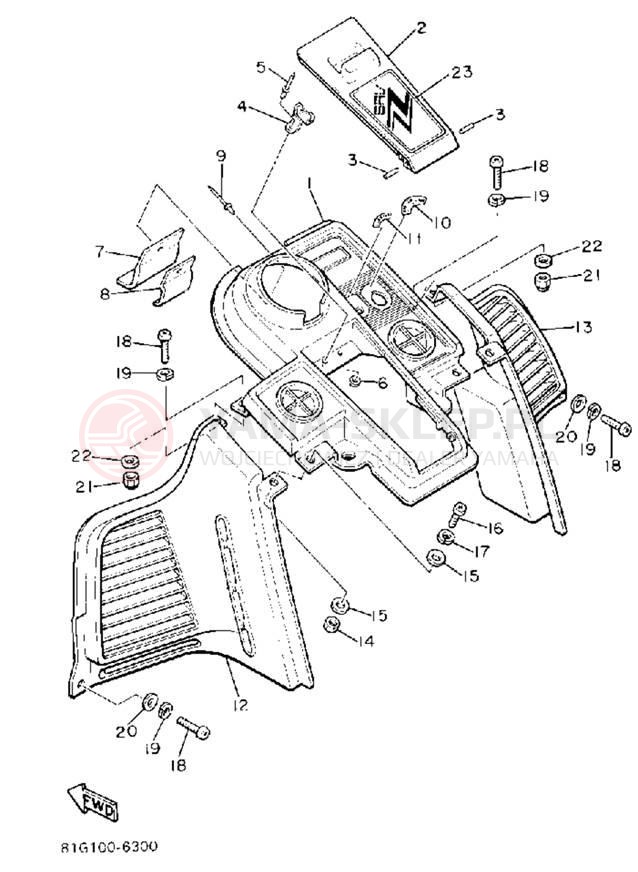 Schemat "INSTRUMENT PANEL" do Yamaha SRV SR540M