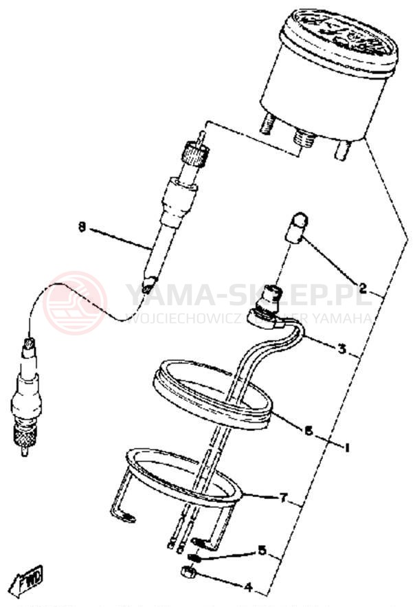 Schemat "przeniesienie napędu" do Yamaha EX440C