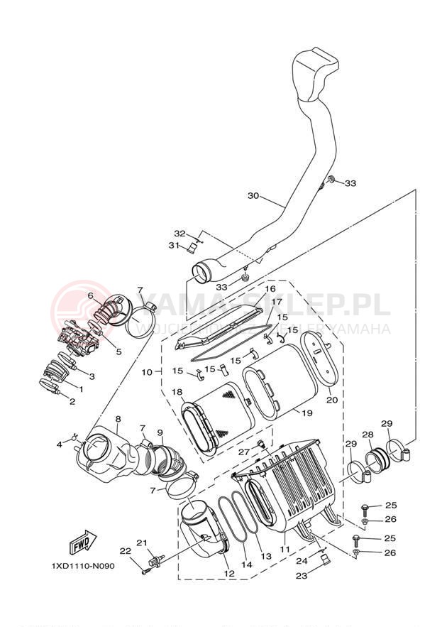 Schemat "Wtrysk paliwa" do Yamaha VIKING 700 YXM700DEG/YXM700DER