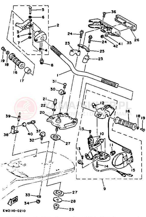 Schemat "Półki zawieszenia" do Yamaha SUPER JET SJ650D