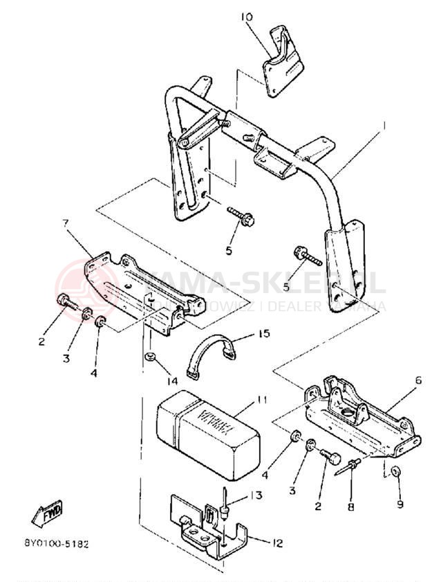 Schemat "STEERING GATE" do Yamaha SRV SR540M