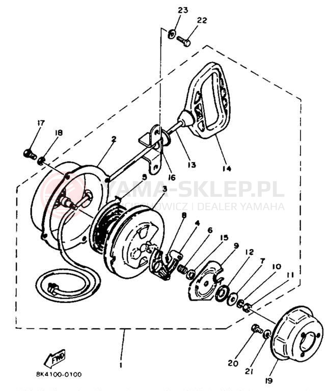 Schemat "rozrusznik" do Yamaha XLV XL540K