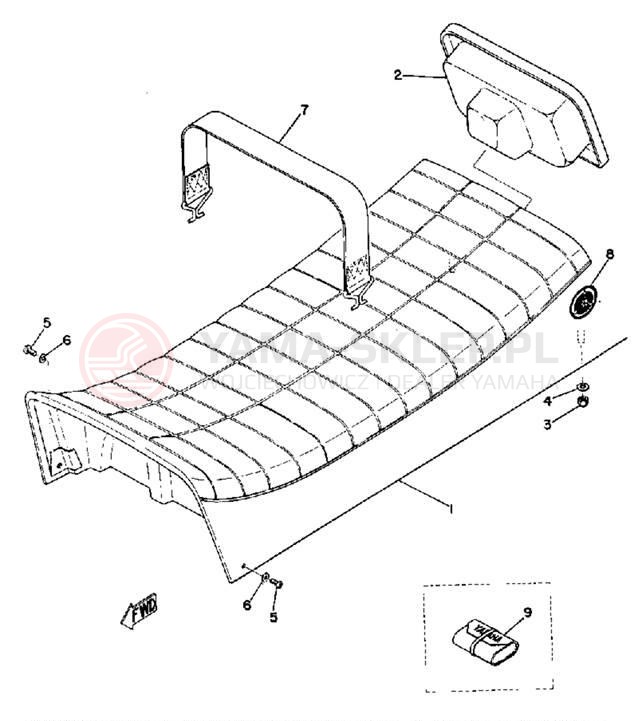 Schemat "siedzenie" do Yamaha GPX338G/GPX433G