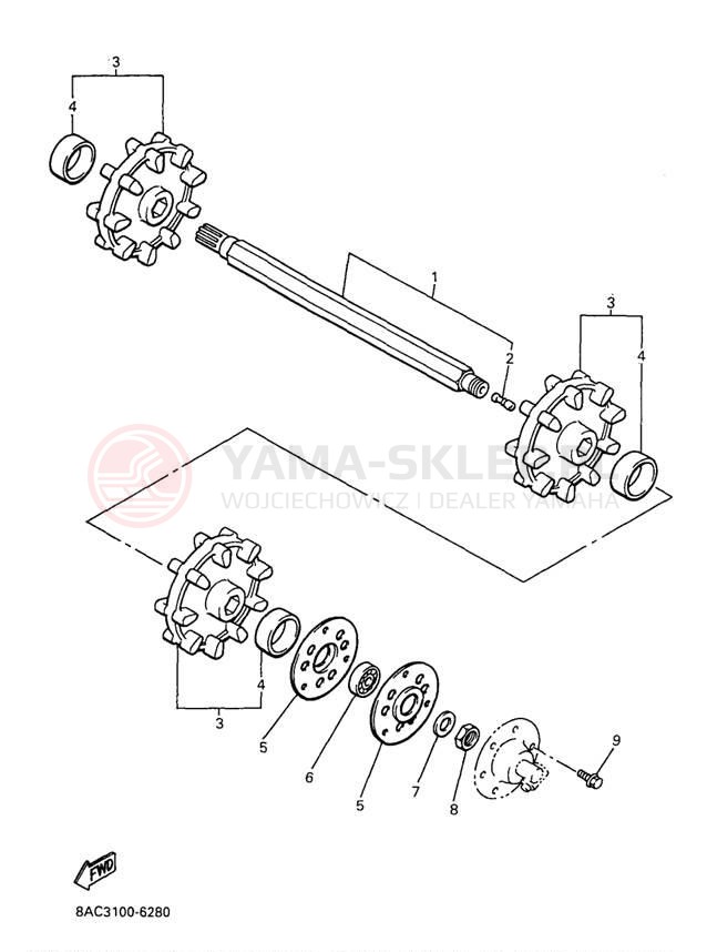 Schemat "Układ napędowy" do Yamaha VK540 II VK540EA