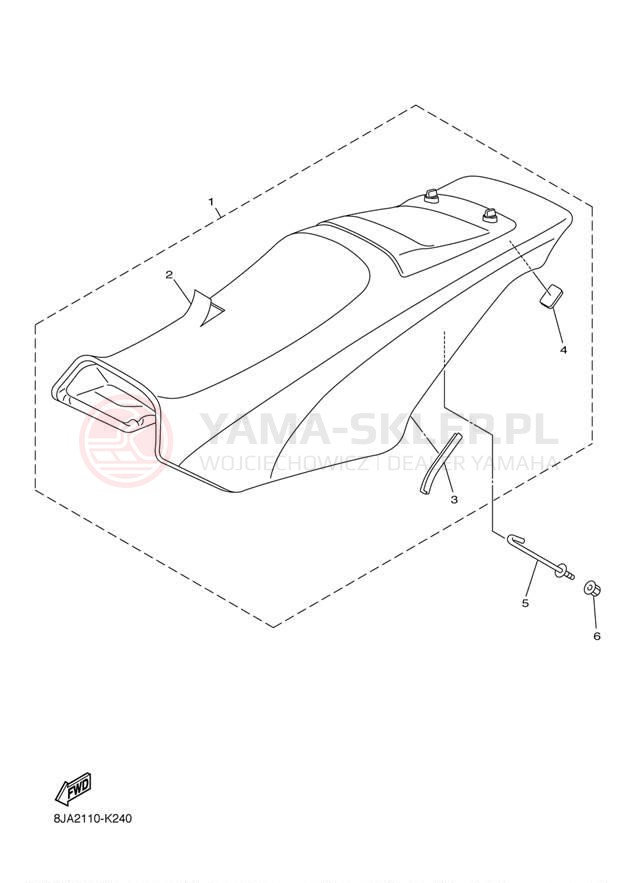 Schemat "siedzenie" do Yamaha RS VECTOR LTX GT RS90LTGTAS