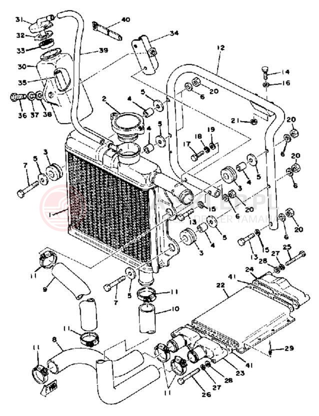 Schemat "Układ chłodzenia" do Yamaha SRX440B