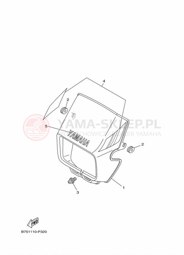 Schemat "elementy nadwozia" do Yamaha TW200 TW200F1/TW200F1C