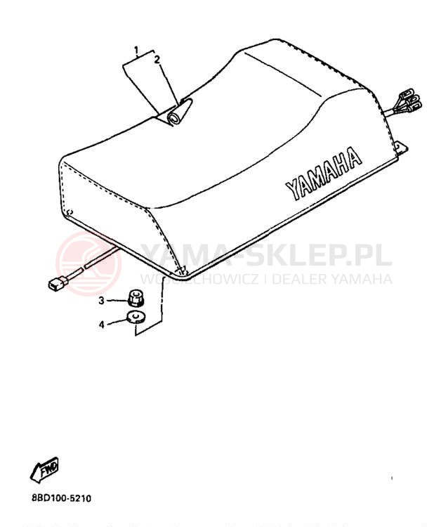 Schemat "siedzenie" do Yamaha BRAVO LT BR250TB
