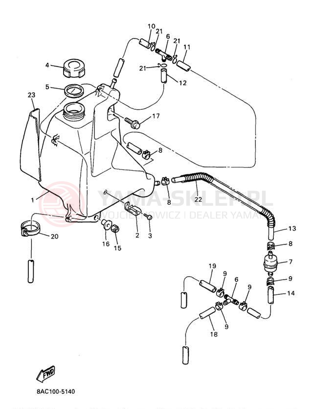 Schemat "Miska olejowa" do Yamaha VK540 II VK540EA