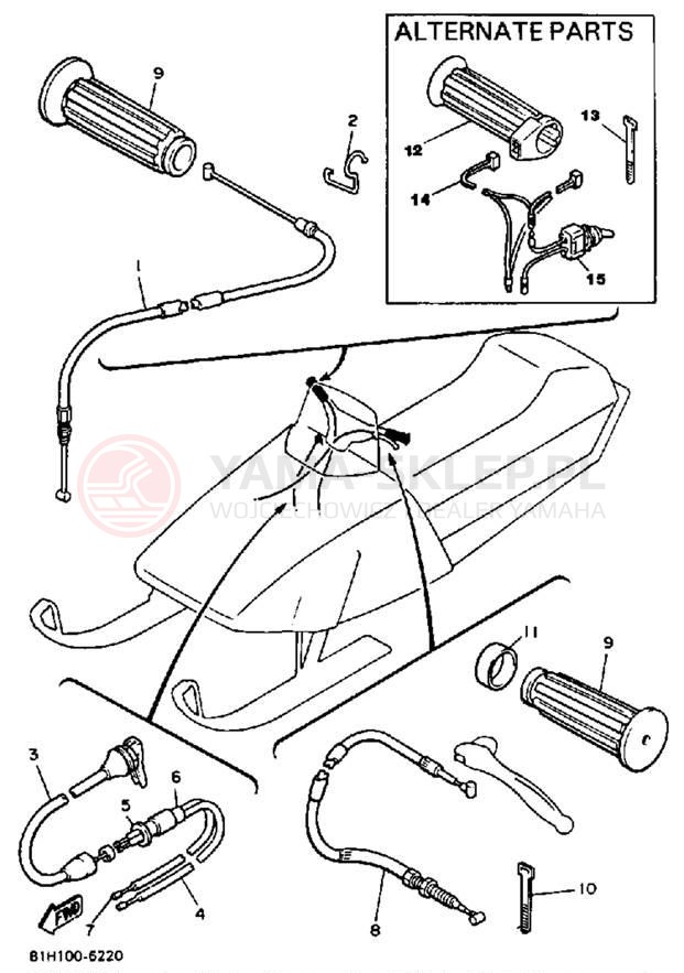 Schemat "Układ chlodzenia" do Yamaha PHAZER PZ480L