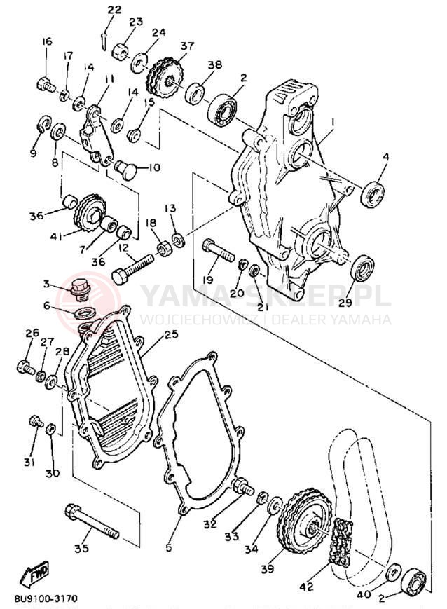 Schemat "Układ napędowy" do Yamaha V-MAX VMX540H