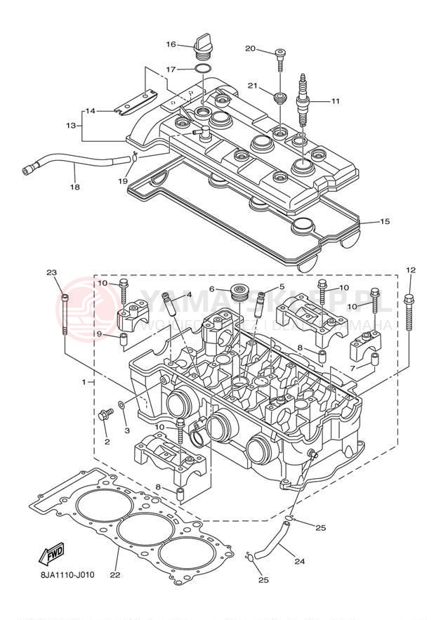 Schemat "głowica" do Yamaha RS VECTOR GT RS90GTAS