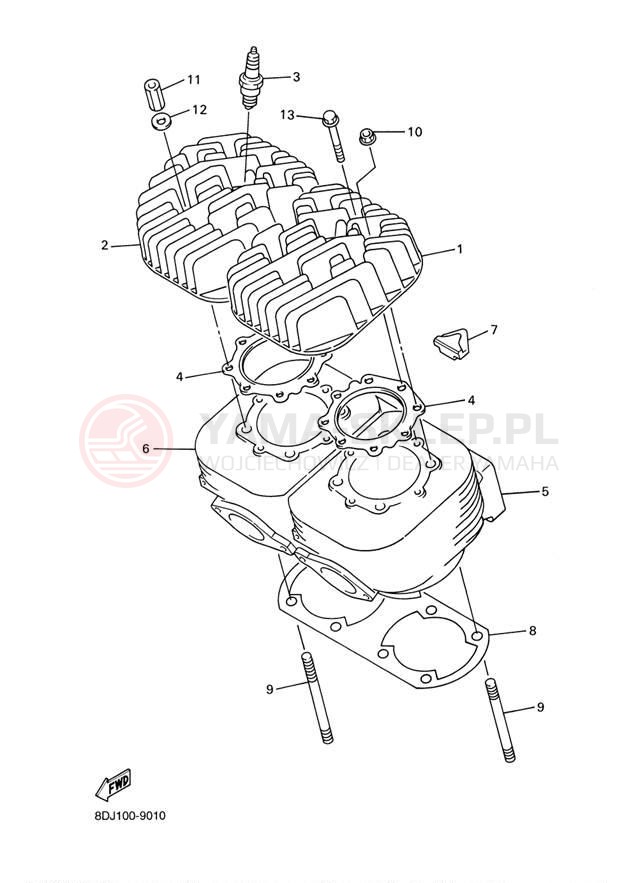 Schemat "głowica" do Yamaha PHAZER 500 PZ500D