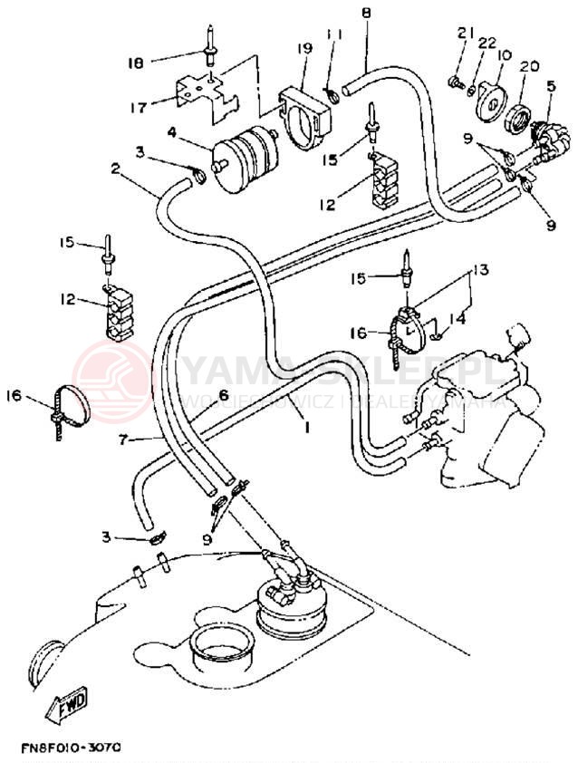 Schemat "Filtr paliwa" do Yamaha WAVE RUNNER VXR WRB650R