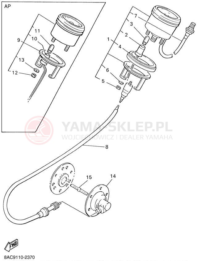 Schemat "licznik" do Yamaha VK540 III VK540EG
