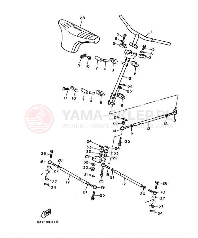 Schemat "Półki zawieszenia" do Yamaha VMAX-4 VX750T