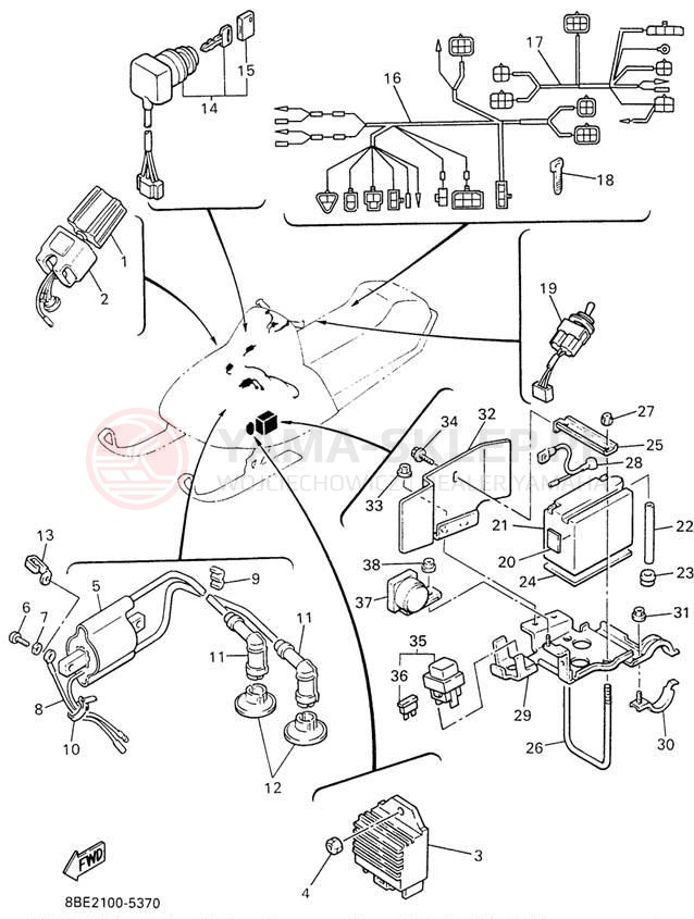 Schemat "układ elektryczny" do Yamaha OVATION LE CS340EW