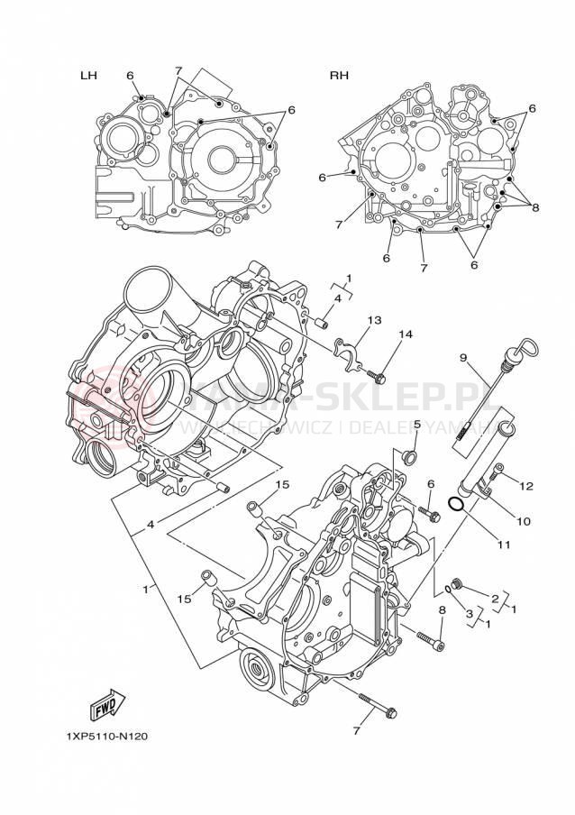 Schemat "Obudowa silnika" do Yamaha VIKING VI EPS SE YXC700PSFS