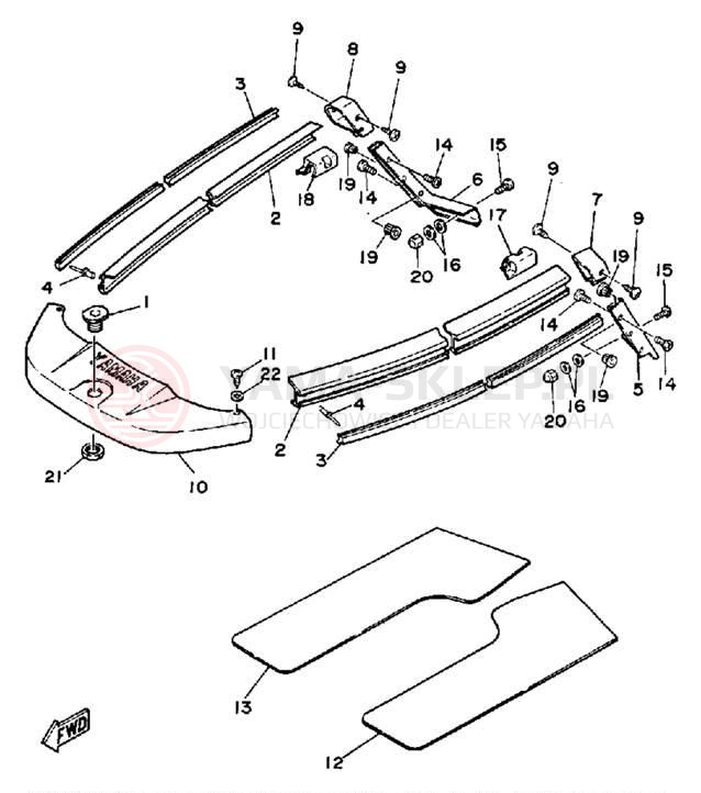 Schemat "GUNWALE - MAT" do Yamaha WR650P
