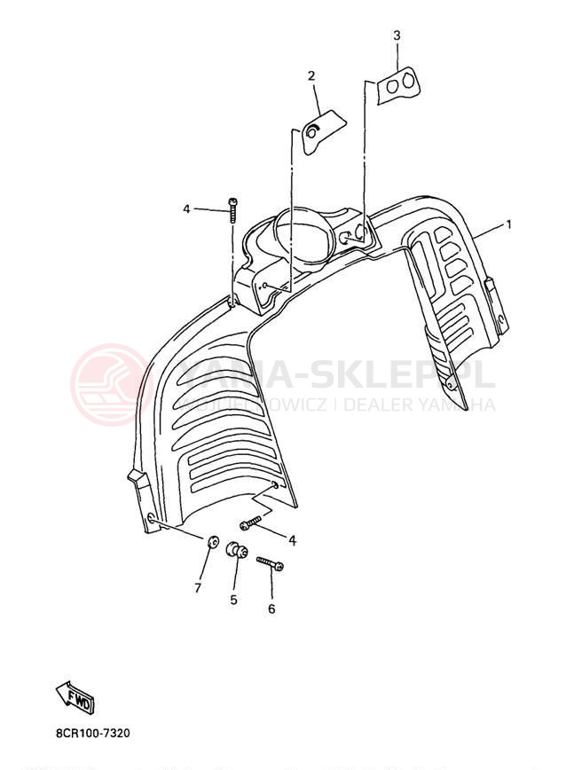 Schemat "INSTRUMENT PANEL" do Yamaha VENTURE 600 VT600A/VT500A