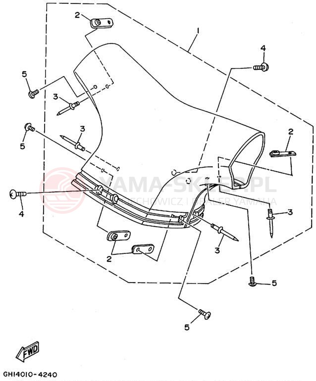 Schemat "Półki zawieszenia" do Yamaha WAVE RAIDER RA700T