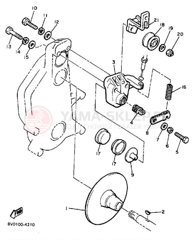 Schemat "hamulec" do Yamaha PHAZER PZ480H