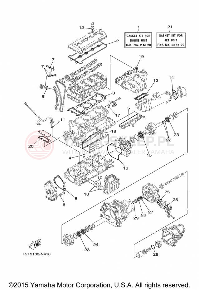 Schemat "Zestaw naprawczy" do Yamaha FX CRUISER HO FB1800AP
