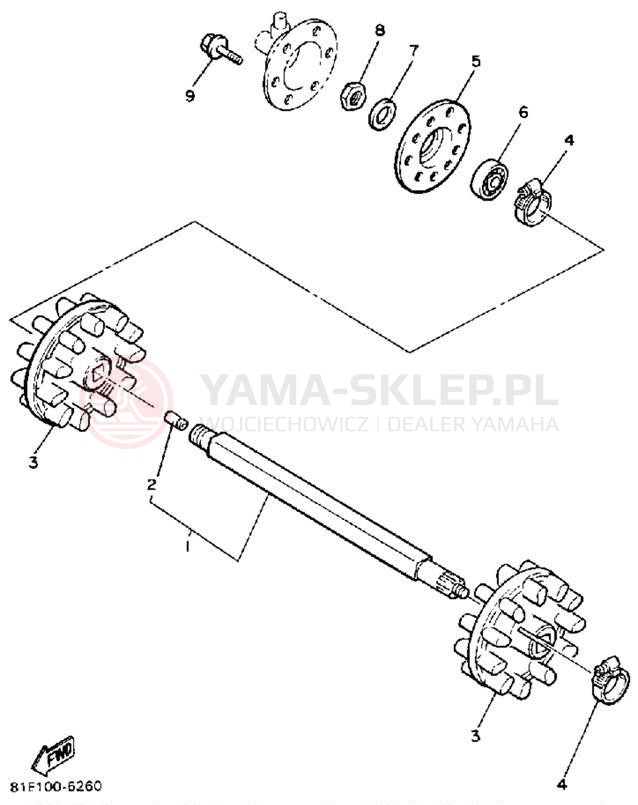 Schemat "Układ napędowy" do Yamaha INVITER CF300P
