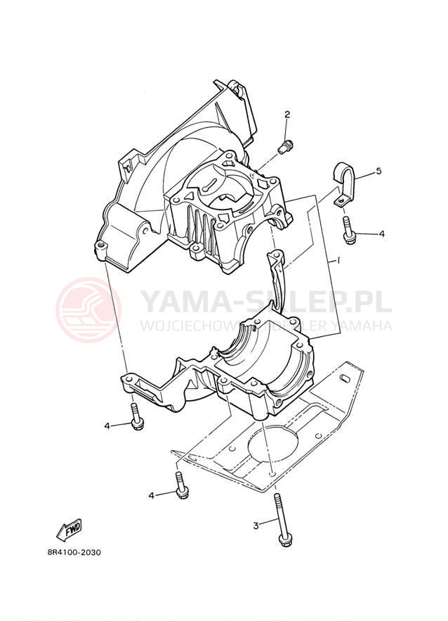 Schemat "Obudowa silnika" do Yamaha BR250TF