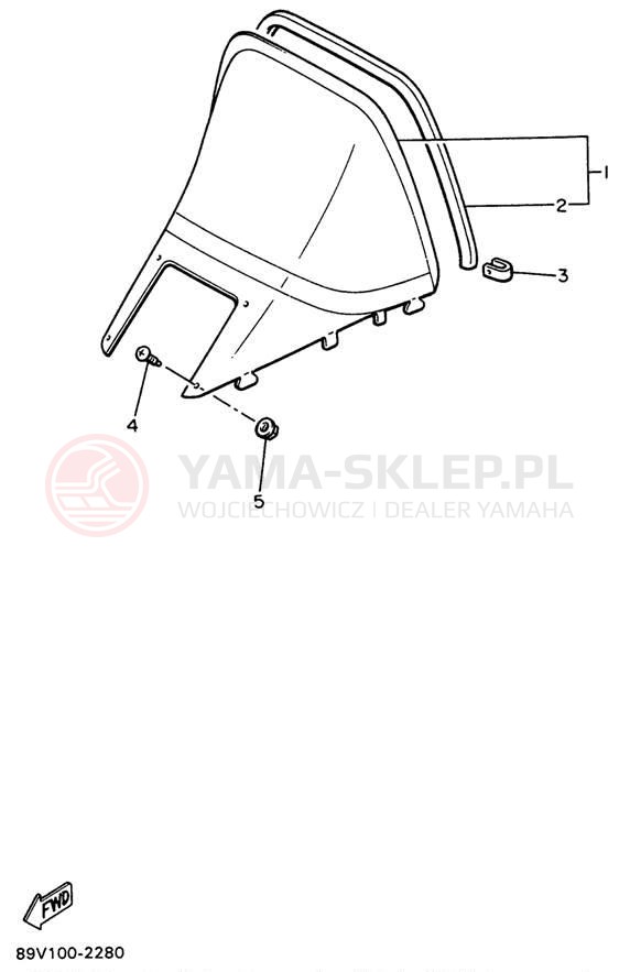 Schemat "Szyba" do Yamaha VENTURE TR VT480TRW