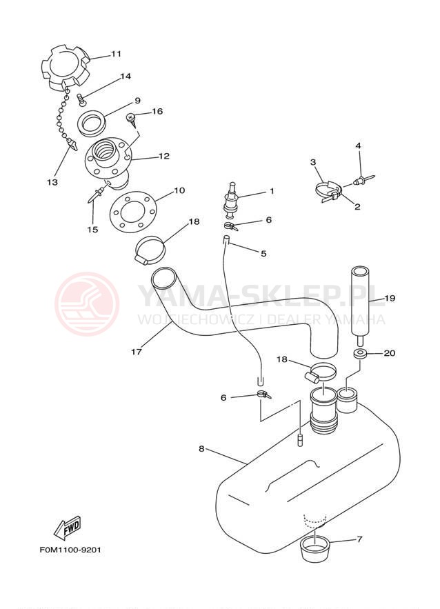 Schemat "Miska olejowa" do Yamaha XL700 XL700C