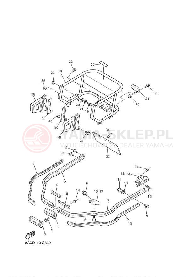 Schemat "zderzak" do Yamaha VK540 III VK540EJ