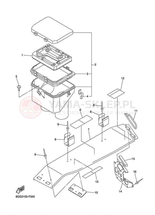 Schemat "GUARD - LUGGAGE BOX" do Yamaha VECTOR GT RS90GTW