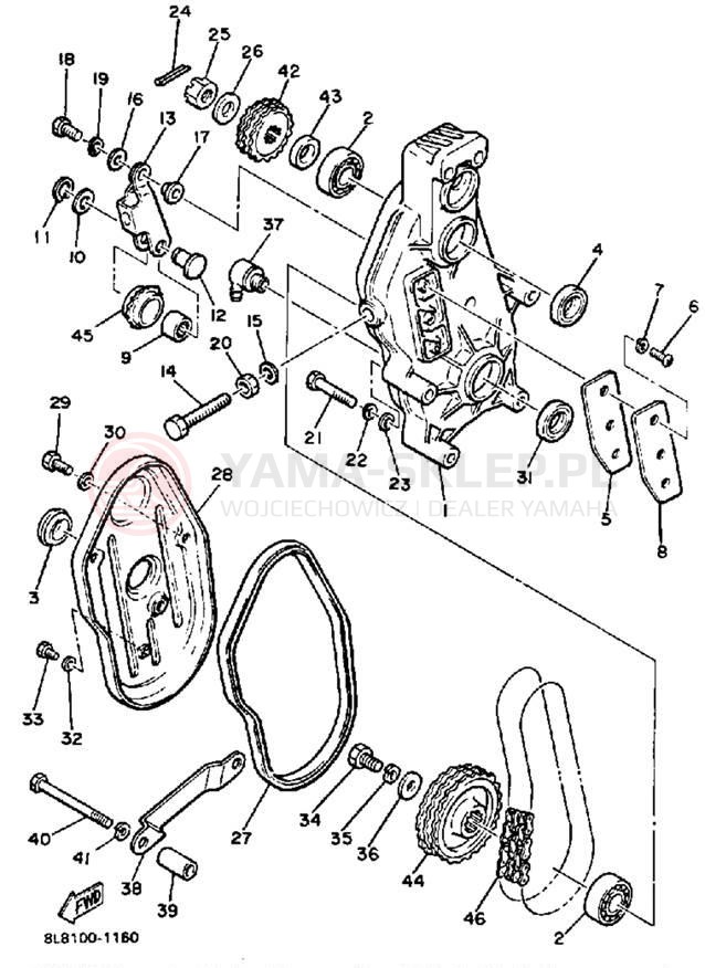 Schemat "Układ napędowy" do Yamaha SS440 SS440J