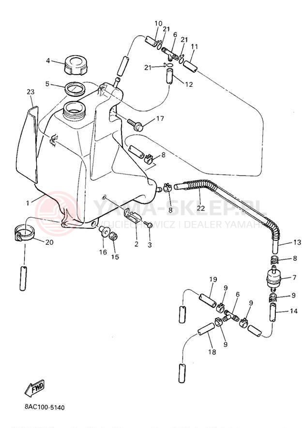 Schemat "Miska olejowa" do Yamaha VK540 II VK540EV