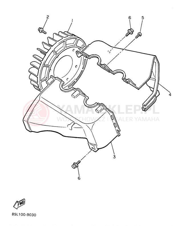 Schemat "Obudowa wentylatora" do Yamaha OVATION LE CS340EA